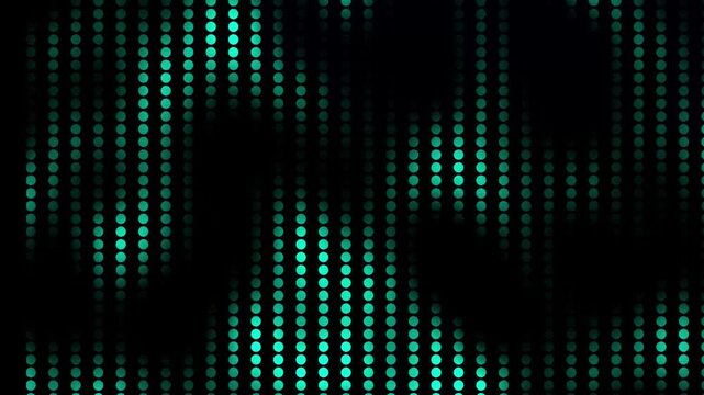 Abstract dotted background with pop cartoon comic motion pattern. Black green colors animation. Seamless loop overlay