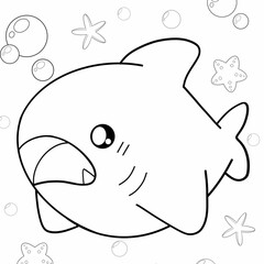 Shark coloring pages 