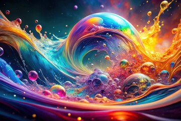 Rainbow Liquid Gel Explosion
