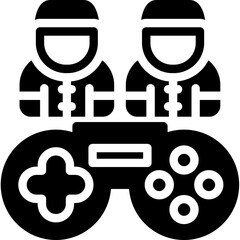 Obraz premium Game Friends Glyph Icon
