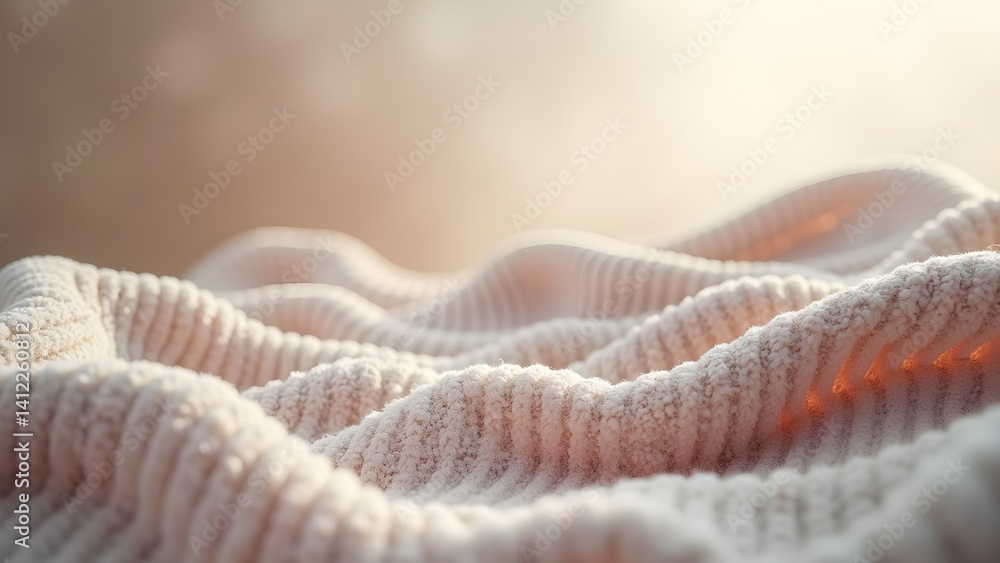 Poster abstract beige corduroy fabric texture background with repeating lines and a soft, plush, cozy surfa