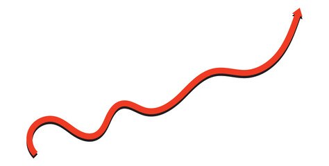 abstract hand drawn arrow