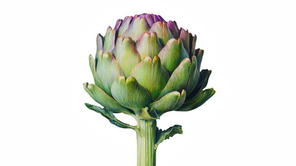 Obraz premium a large artichoke flower on a transparent background, PNG image, PNG file, Generative art.