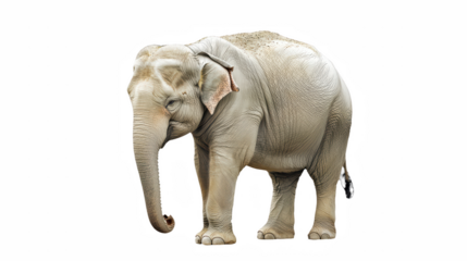 a picture of a small elephant walking on a transparent background, PNG image, PNG file, Generative art.