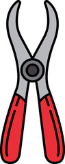 single icon of a pair of tongs