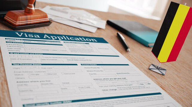 Belgium Visa Application Rejected, Animation.1920/1080 .04 Second Long.