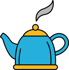 Obraz premium single icon of blue tea pot