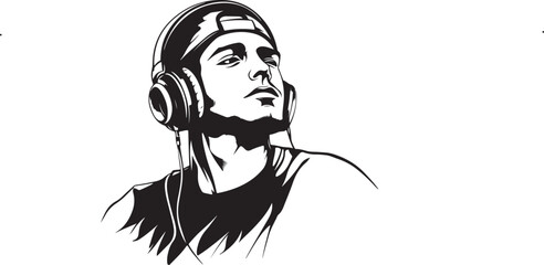 portrait of a man with headphones