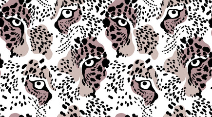 Seamless leopard pattern in vector. Abstract animals pattern