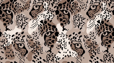 Obraz premium Seamless leopard pattern in vector. Abstract animals pattern