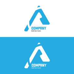 Modern Letter Logo with Shape Line Style &ndash; Flat Vector Design Isolated on Dual Background. Perfect for Business and Branding Identity.