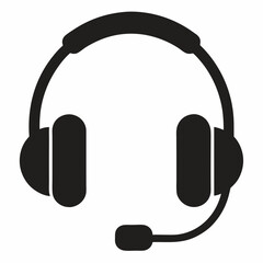 headphones icon on white background