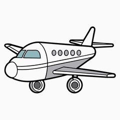 vector illustration of airplane