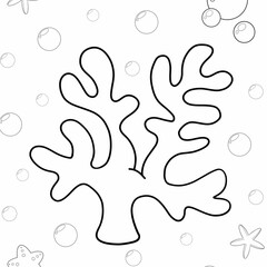 Sea coloring doodle 