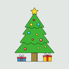 christmas tree with gifts