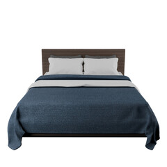 beautiful bed with transparent 