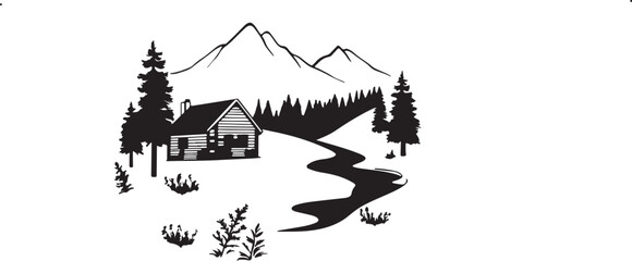 Obraz premium vector illustration of a house