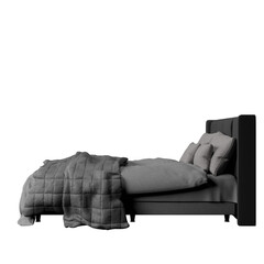 beautiful bed with transparent 