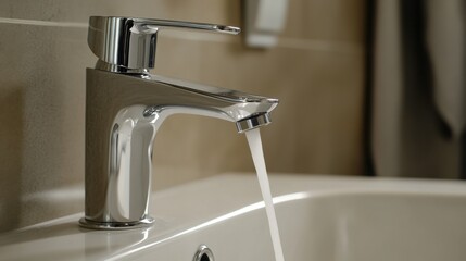 Plumber installing a new faucet in the bathroom. Featuring plumbing installation and water efficiency
