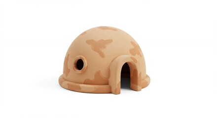 Beige dome pet shelter for small animals