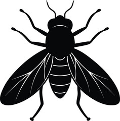 vector illustration of a fly silhouette