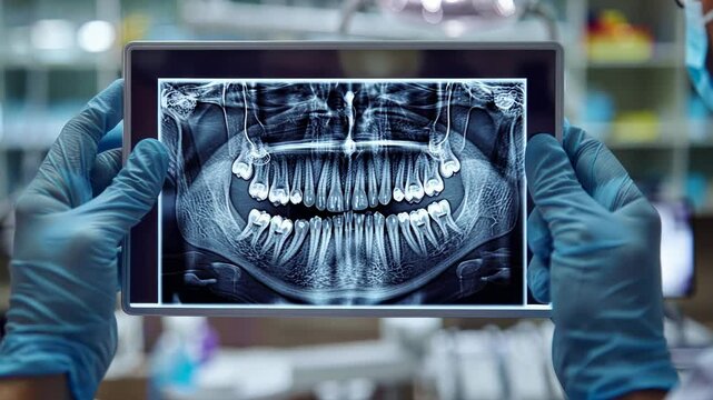 Dental Panoramic X-Ray on Tablet