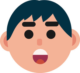 A man face, surprised, shocked