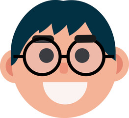 A man wearing glasses, smiling.