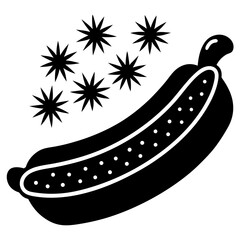 Hotdog Vector Illustration for 4th of July BBQ and Independence Day Designs