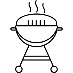 Barbecue Grill Vector for 4th of July | Patriotic BBQ Clipart for Independence Day Designs