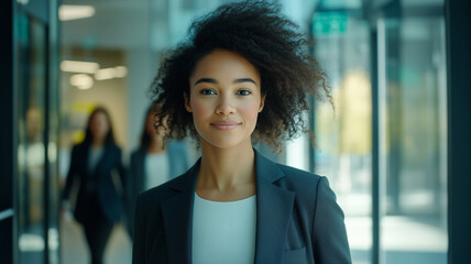Innovative Female CEO Leading a Diverse Team in a Modern Office