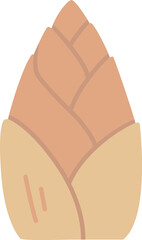 柔らかい色の野菜イラスト　たけのこ