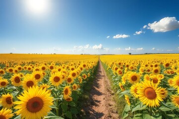 Vibrant Sunflower Field in Africa
