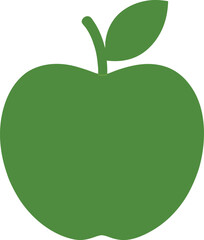 Green apple icon vector on white background