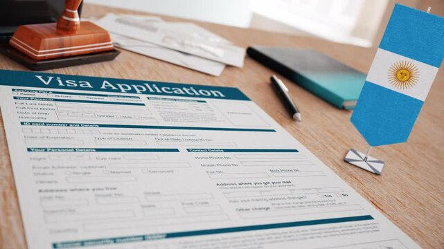  Argentina Visa Application Rejected, Animation.1920/1080 .04 Second Long.