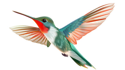Fototapeta premium Charming Hummingbird Icon on transparent background PNG.