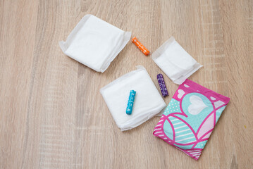 Pads and tampons. Menstrual cycle. Hygiene and protection