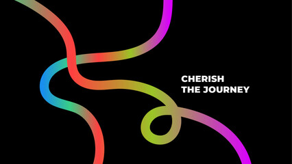 Vibrant Abstract Background with Dynamic Color Lines. Modern Graphic Shapes in Gradient Flow. 3D Curved Ribbon Waves – Elegant Vector Patterns & Futuristic Rainbow Design