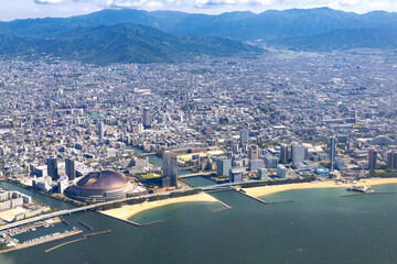 上空から見た福岡ベイエリア