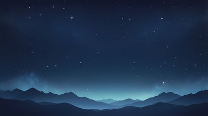 Obraz premium Soft midnight sky gradient blur with subtle starry elements