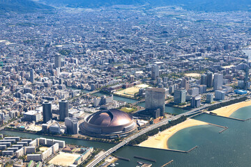 上空から見た福岡ベイエリア