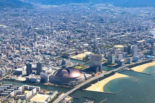 上空から見た福岡ベイエリア