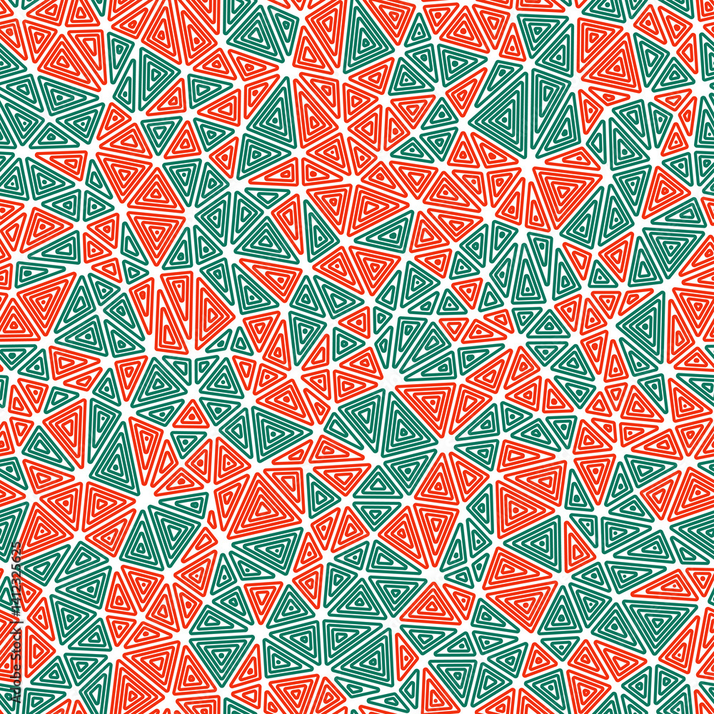 Poster triangulation geometric shapes background. compact triangles size. multiple repeated inner triangles