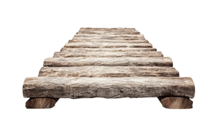 Png of Rustic wooden bridge planks create a natural, earthy pathway, inviting exploration and connection with nature.