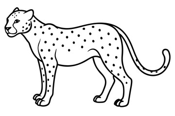 Graceful Cheetah Vector