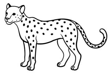 Graceful Cheetah Vector
