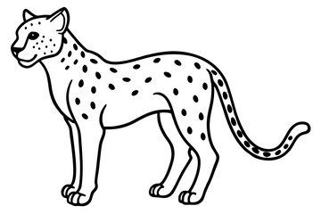 Graceful Cheetah Vector