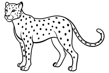 Graceful Cheetah Vector