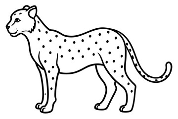 Graceful Cheetah Vector