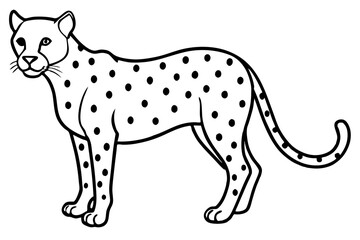 Graceful Cheetah Vector